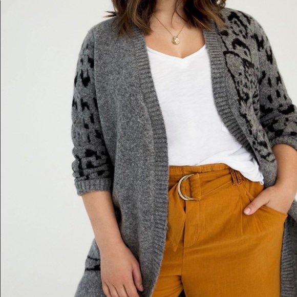 Anthropologie Averie Leopard Cardigan 